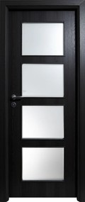 Usa HDF cu toc reglabil din MDF PAL - Colectia QUADRAT 4.1 - Culoare Gri Antracit Toc fix drept 90mm, Gri Antracit, Folie Decor