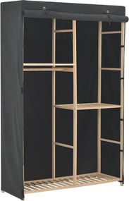 vidaXL Șifonier cu 3 rafturi, gri, 110 x 40 x 170 cm, material textil