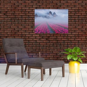 Tablou - Peisaj cu câmpuri de lalele (70x50 cm)