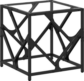 vidaXL Măsuță de cafea, blat din sticlă transparentă, 40x40x41 cm oțel