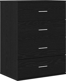 vidaXL Bufet cu sertar Stejar Negru 60 x 39 x 80 cm Lemn compozit