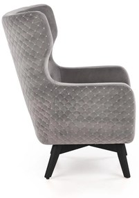 Fotoliu tapitat Marvel Velvet gri – H103 cm