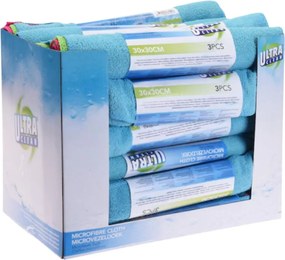 Lavete din microfibră Ultra Clean 30x30 cm – set 3 bucăți, multicolor, curățare eficientă