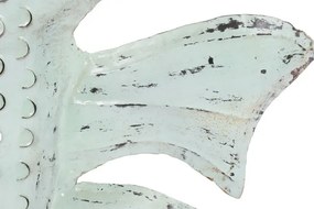 Decorațiune de perete tip pește, stil marin, culoare albastru deschis, din metal, „Blue Reef”