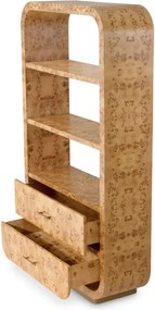 Dulap cu Rafturi design LUX, Furnir Burl Mappa, Maro, Quinton