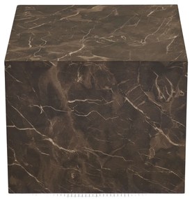 Măsuță de cafea Prague efect marmură, maro, set de 2