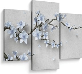 Tablou cu flori albastre (90x60 cm)