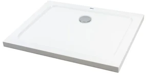 Coria 80x100x5 cm Cădiță de duș pătrată, dreptunghiulară, acril, cu sifon inclus