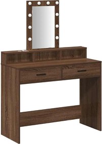 vidaXL Masă de Machiaj cu sertar Maro 100 x 41 x 140 cm Lemn compozit