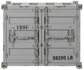 Consola de bar, din metal, gri, stil industrial, Cargo