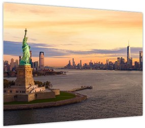 Tablou pe sticlă - Orașul New York (70x50 cm)