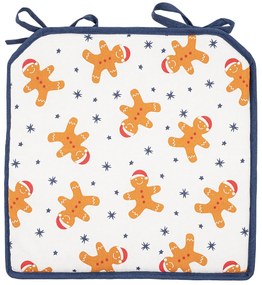Pernă de scaun Home Elements Gingerbread alb, 40 x 40 cm