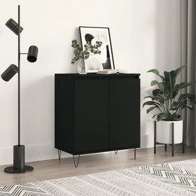 827157 vidaXL Servantă, negru, 60x35x70 cm, lemn prelucrat