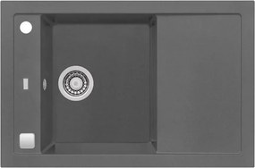 Chiuveta compozit Alveus Formic 30 Steel gri metalizat 76x50 cm