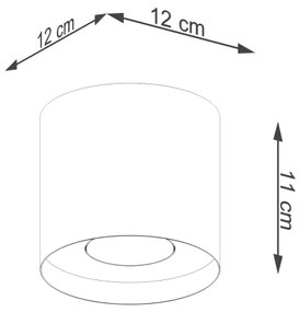 Spot Sollux SL.1282 MIKA 1xGU10/10W/230V gri