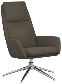 341326 vidaXL Scaun de relaxare, gri închis, piele întoarsă artificială