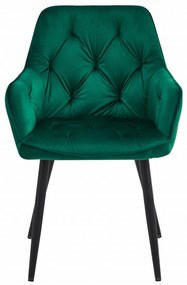 Scaun de masa JORK VELVET, verde inchis