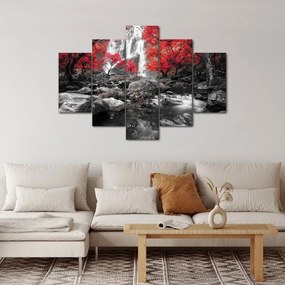 Tablou - Cascade în peisajul de toamnă (150x105 cm)