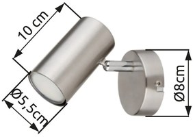 Aplica/Spot directionabil stil minimalist ALLVI nickel