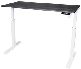 Birou reglabil electric TerrA3 s WHITE - profil pătrat, cadrul alb (Dimensiune blat: 100x60 cm, Culoare blat: Stejar negru 18mm)