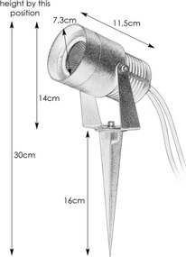 Markslöjd 107291 - Lampă LED de exterior GARDEN24 LED/15W/24V IP44 neagră