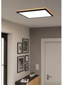 Plafonieră LED RGBW dimabilă de exterior Eglo 901468 ROVITO-Z 17W/230V 50x50 cm IP44 negru