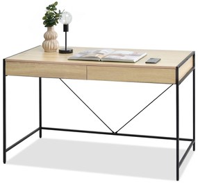 Masă PC Unica (sonoma + negru). Promo -23%. 1109858