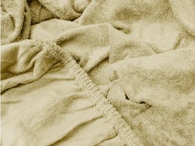 Cearsaf Frotir cu elastic 90x200 cm galben deschis