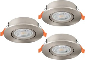 Eglo 902268 - Set de 3 spoturi LED încastrate BARRANCO, LED 4,8W, 230V, crom