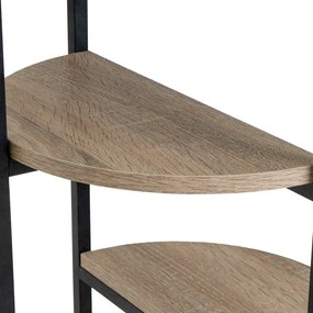 Etajeră neagră/în culoare naturală cu aspect de lemn de stejar 40x80 cm – Casa Selección