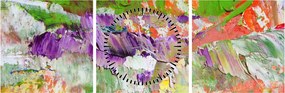 Tablou cu abstracție - pictura (cu ceas) (90x30 cm)