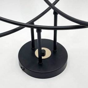 Lustru aplicat ANYA, 6 x E27, 15 W, 230 V, negru/auriu