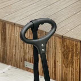 PawHut Cărucior pentru câini, cărucior pentru căței pliabil cu 4 roți cu tija de împingere reglabilă 53 x 45 x 28 cm negru | Aosom Romania