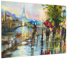 Tablou cu vreme ploioasă și turnul Eiffel (70x50 cm), în 40 de alte dimensiuni noi