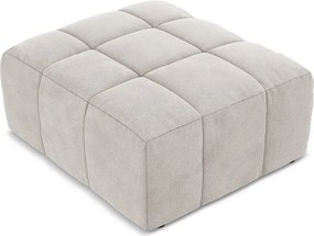 Taburet bej cu tapițerie din catifea Aloha – Makamii