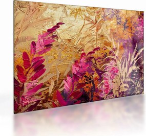 Tablou pe sticlă - Pictură abstractă de flori II. (70x50 cm)