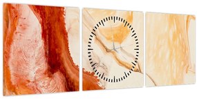 Tablou - Pictură abstractă (cu ceas) (90x30 cm)