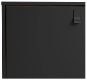 Comodă neagră cu aspect de lemn de nuc 150x72x40 cm Ry – Tvilum