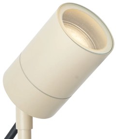 Spot cu țăruș crem GU10 50mm reglabil IP44, inclusiv cablu și ștecher - Solo