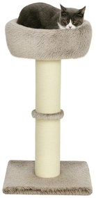 PawHut Pom pentru pisici pom pentru zgâriere pentru pisici pat cu pluș bază mare pentru interior 45lungime x 45lățime x 87înălțime cm maro | Aosom Romania