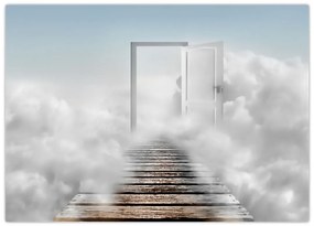 Tablou pe sticlă - Ușa spre cer (70x50 cm)