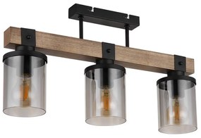 Plafoniera 3L design industrial Lila negru, maro