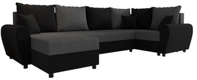 Colțar în formă de U Fleur Long (Negru + Gri) (D). 1057088