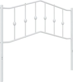 vidaXL Tăblie de pat de schimb metalică, alb, 100 cm