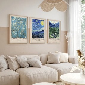 SET 3x pictură în ramă foto 50x70 cm Vincent van Gogh