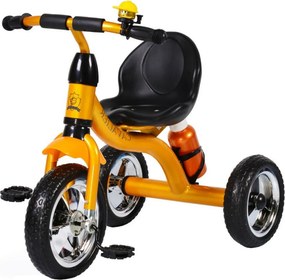 Tricicleta cu pedale NOVOKIDS™ Chavalier ,Cu sonerie si sticla de apa, max 20 kg, Roti din spuma cauciucata EVA, Cadru metalic, Dimensiuni 75X54X46
