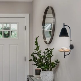 Lampă de perete cu raft Rabalux 71293 AZOME 1xE27/15W/230V fag