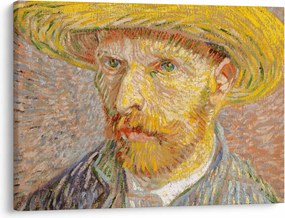 Tablou - Vincent van Gogh, Self-Portrait with a Straw Hat (The Potato Peeler), reproducere (70x50 cm)