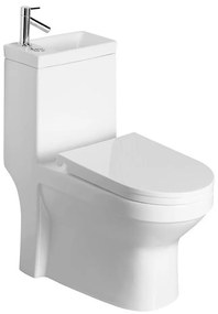 Aqualine HYGIE - WC combinat cu lavoar, ceramică, alb