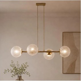 Brilagi - Candelabru suspendat pe cablu STELLA 4xE27/60W/230V bej/auriu